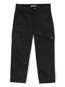 MSGM Kids pantalon en coton stretch à poches cargo - Noir