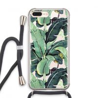 Bananenbladeren: iPhone 8 Plus Transparant Hoesje met koord