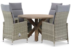 Garden Collections Madera/Sand City rond 120 cm dining tuinset 5-delig