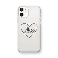 Best heart black: iPhone 12 mini Transparant Hoesje