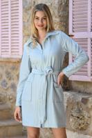 Stoere dames badjas Ringella mint blauw Stoere dames badjas Ringella mint blauw