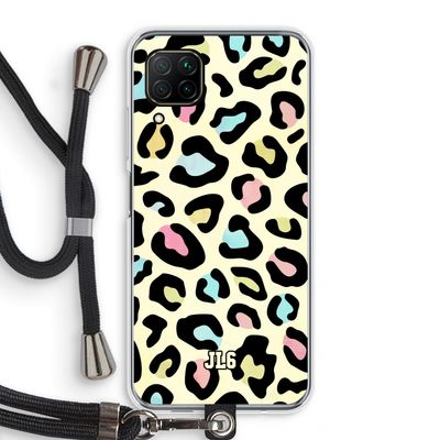 Leopard pattern: Huawei P40 Lite Transparant Hoesje met koord