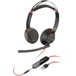 POLY Blackwire C5220 Headset Bedraad Handheld Kantoor/callcenter USB Type-A Zwart