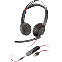 POLY Blackwire C5220 Headset Bedraad Handheld Kantoor/callcenter USB Type-A Zwart - thumbnail