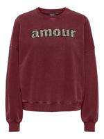 Only Onllinda Life L/s O-neck Print Cs Swt Sweater Cabernet Amour (leo)