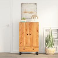 Hoge kast met lade 60x33x100 cm massief acaciahout en ijzer