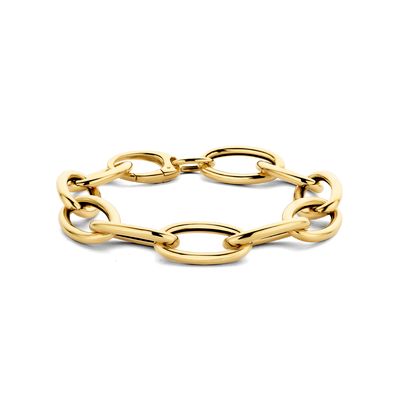 Armband Paperclipschakel geelgoud 12,5 19 cm