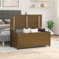 Opbergbox honingbruin 110x50x45,5 cm massief grenenhout