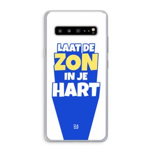 Laat de zon in je hart: Samsung Galaxy S10 5G Transparant Hoesje
