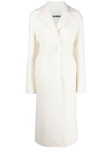 Jil Sander manteau ceinturé à simple boutonnage - Blanc