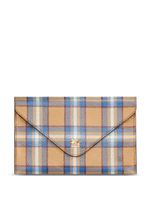 ETRO Pegaso-motif leather pouch - Marron - thumbnail