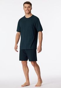 Schiesser Schiesser Pyjama Short nightblue 181155 48/S