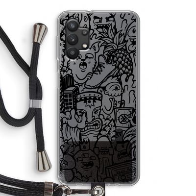 Vexx Black Mixtape: Samsung Galaxy A32 5G Transparant Hoesje met koord