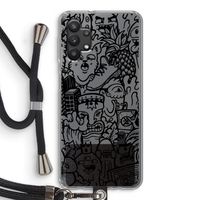 Vexx Black Mixtape: Samsung Galaxy A32 5G Transparant Hoesje met koord