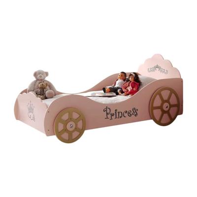 Leen Bakker - Vipack Autobed Princess Pinky - 90,4x106,8x210 Cm - MDF - Roze - 106.8x90.4x210 Cm