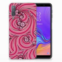 Samsung Galaxy A7 (2018) Hoesje maken Swirl Pink