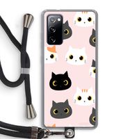 Katten: Samsung Galaxy S20 FE / S20 FE 5G Transparant Hoesje met koord