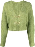 Cult Gaia cardigan Casella crop à fermoir crochet - Vert