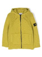 Stone Island Junior hoodie en laine à fermeture zippée - Vert