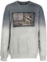 Roberto Cavalli sweat Animalier à design patchwork - Gris - thumbnail