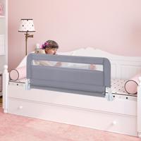 Bedhekje voor Peuters 100 cm Opvouwbaar Babybedhekje met Afneembare & Wasbare Hoes Grijs
