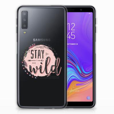 Samsung Galaxy A7 (2018) Telefoonhoesje met Naam Boho Stay Wild Samsung Galaxy A7 (2018) Telefoonhoesje met Naam Boho Stay Wild