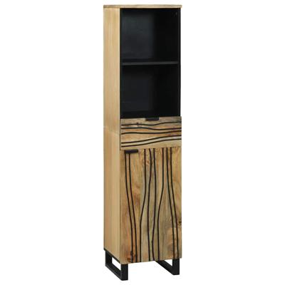 Badkamerkast met plank Bruin 38 x 33 x 160 cm Massief mangohout