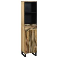 Badkamerkast met plank Bruin 38 x 33 x 160 cm Massief mangohout