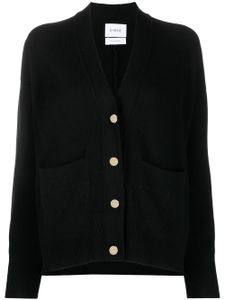 Barrie cardigan en cachemire à boutonnière - Noir