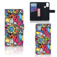 Alcatel 1S (2021) Wallet Case met Pasjes Punk Rock