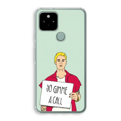 Gimme a call: Google Pixel 5 Transparant Hoesje