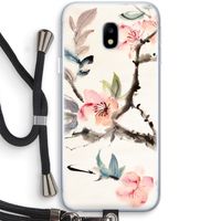 Japanse bloemen: Samsung Galaxy J3 (2017) Transparant Hoesje met koord