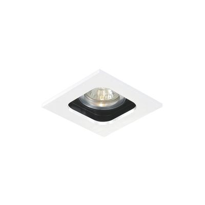 BWS Inbouwspot LED Kiana 1 10x10x9cm Vierkant Aluminium Wit OP = OP