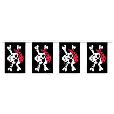 Piraten vlaggenlijn One Eyed Jack 3 meter Piraten vlaggenlijn One Eyed Jack 3 meter