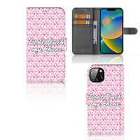 iPhone 14 Plus Portemonnee Hoesje Flowers Pink DTMP