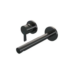 Brauer Gunmetal Edition Wastafelmengkraan inbouw - rechte uitloop rechts - hendel middel dik - model E2 PVD - geborsteld gunmetal 5-GM-083-S1-65