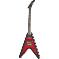 Epiphone Dave Mustaine Flying V Prophecy Aged Dark Red Burst elektrische gitaar met koffer