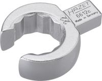 HAZET Insteek-ringsleutel · open 6612C-22 · 9 x 12 mm insteekvierkant massief · Buitentwaalfkant profiel · SW 22 mm