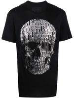 Philipp Plein t-shirt à imprimé tête de mort - Noir