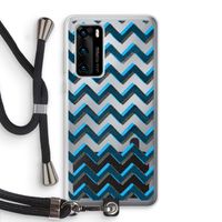 Onderbroken lijn: Huawei P40 Transparant Hoesje met koord