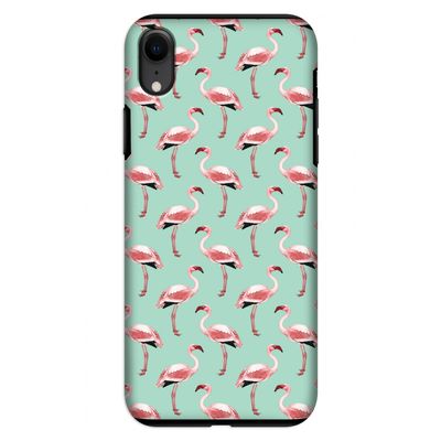 Flamingoprint groen: iPhone XR Tough Case
