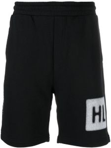 Helmut Lang short de spot à logo imprimé - Noir