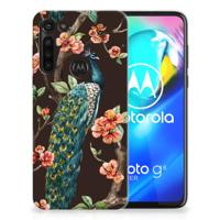Motorola Moto G8 Power | TPU Hoesje | Pauw met Bloemen Motorola Moto G8 Power | TPU Hoesje | Pauw met Bloemen