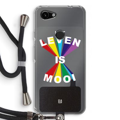 Het Leven Is Mooi: Pixel 3a Transparant Hoesje met koord