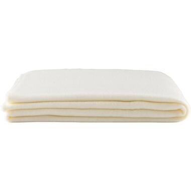Fleeceplaid Basic - off-white - 125x150 cm - Leen Bakker