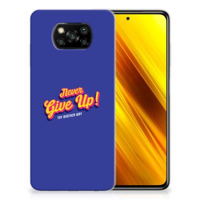 Xiaomi Poco X3 | Poco X3 Pro | Siliconen hoesje | met naam Never Give Up Xiaomi Poco X3 | Poco X3 Pro | Siliconen hoesje | met naam Never Give Up