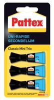 Pattex Uni-Rapide Secondelijm Classic Mini Trio, 3 x 1 g - thumbnail