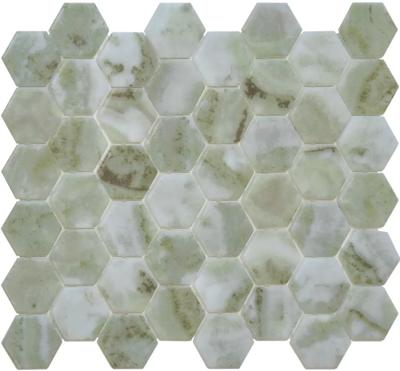 The Mosaic Factory Amsterdam Mozaiek Tegel Vierkant - Verde Marble Print Matt