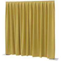 Wentex P&D Curtain Dimout 300x400 Pipe & Drape geplooid gordijn geel
