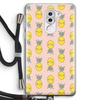 Ananas: Honor 6X Transparant Hoesje met koord Ananas: Honor 6X Transparant Hoesje met koord